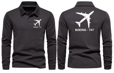 BOEING 747 LONG SLEEVE POLO